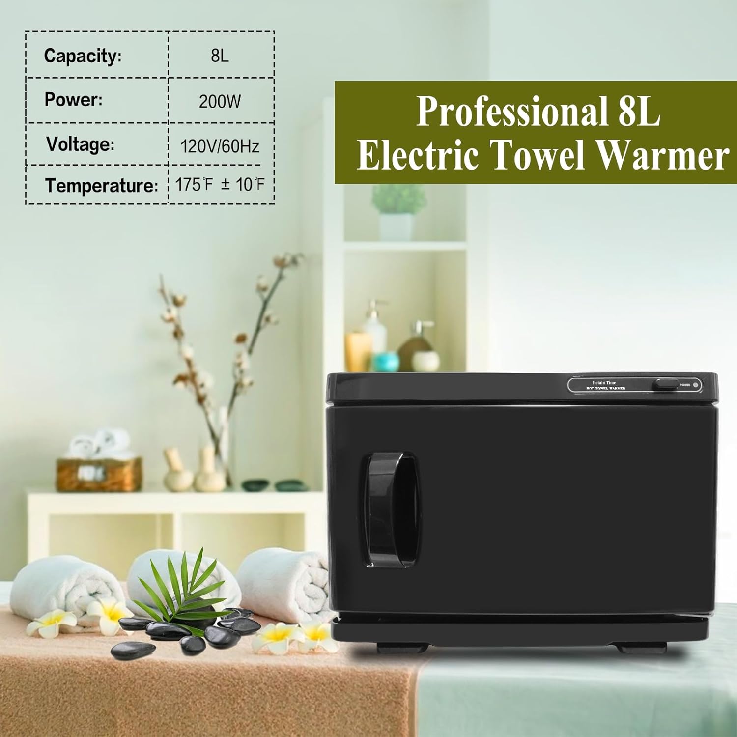 8L Professional Towel Warmer for Salons and Spas