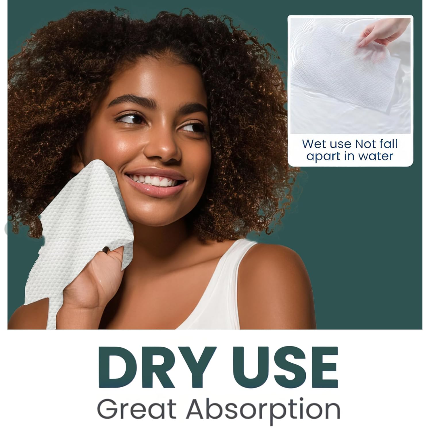 Ourmed Life Disposable Face Towels 60 Count Unscented 10x10 Inch
