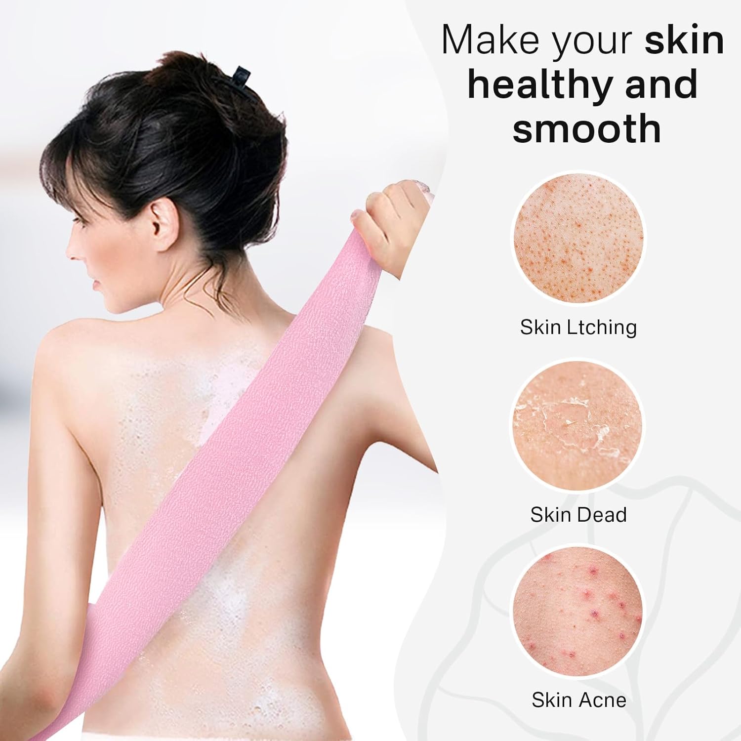 Yiclick Exfoliating Washcloth 3 Pack for Body Scrubbing