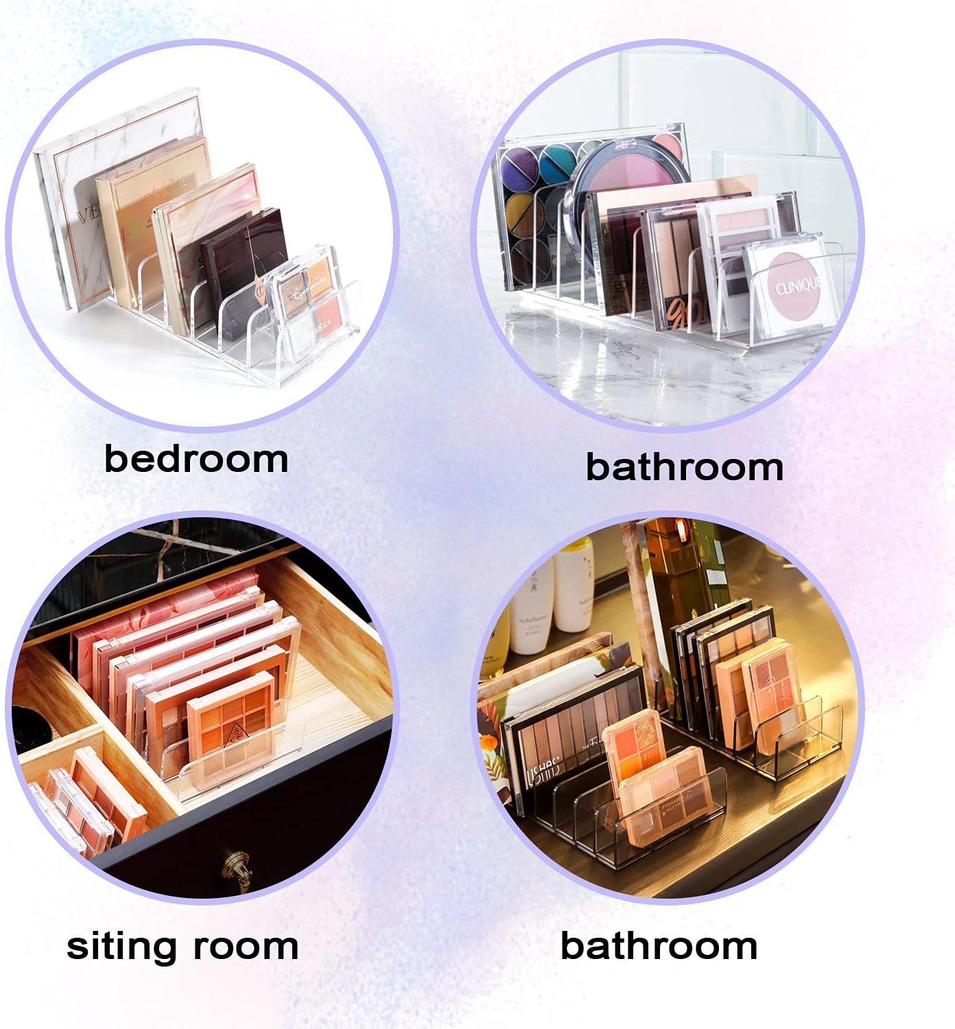 V-HANVER 7 Sections Makeup Palette Organizer 1