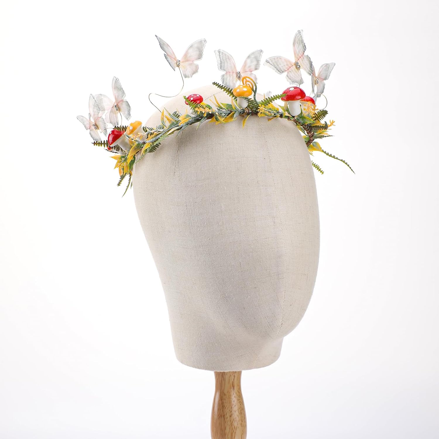 Butterfly Flower Crown Headband for Women Girls Halloween