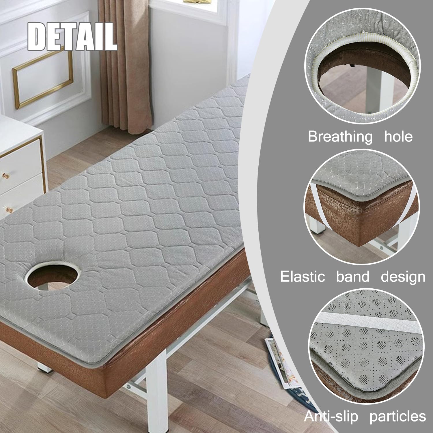 LDLCYCN Massage Mattress Topper with Anti-Slip Design