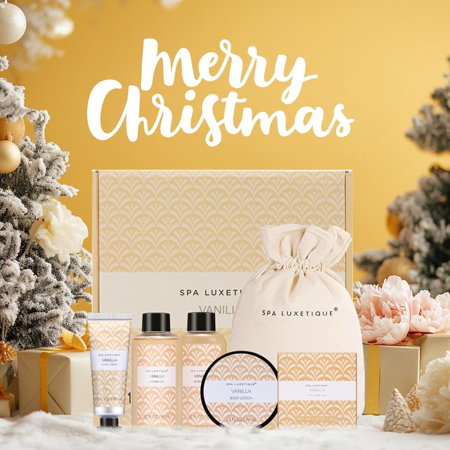 Spa Luxetique 6pc Vanilla Bath Set for Women
