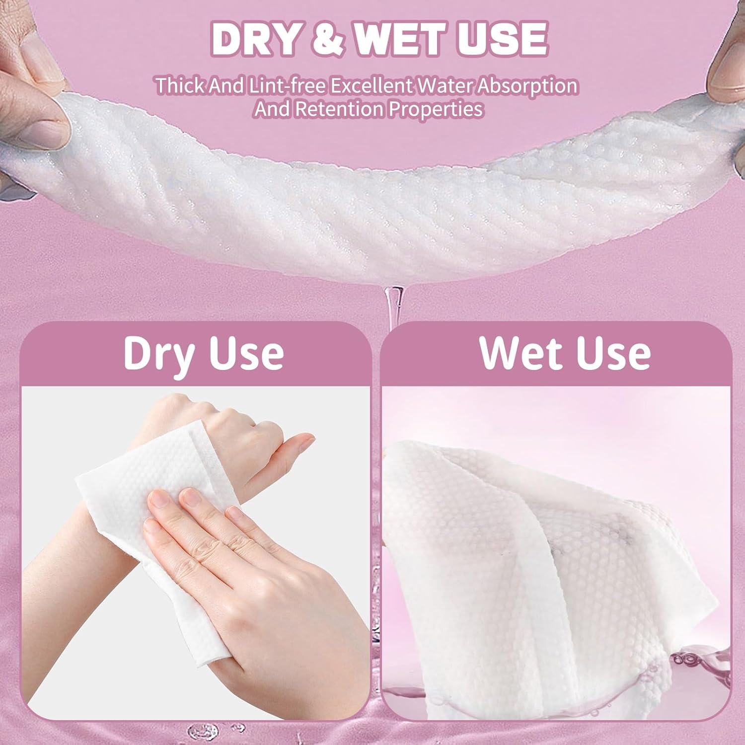 Hsxfl Disposable Face Towel 100 Count 4 Pack