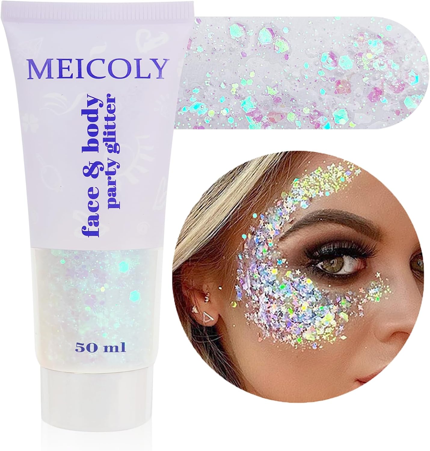 MEICOLY Body Glitter Gel for Kids and Women