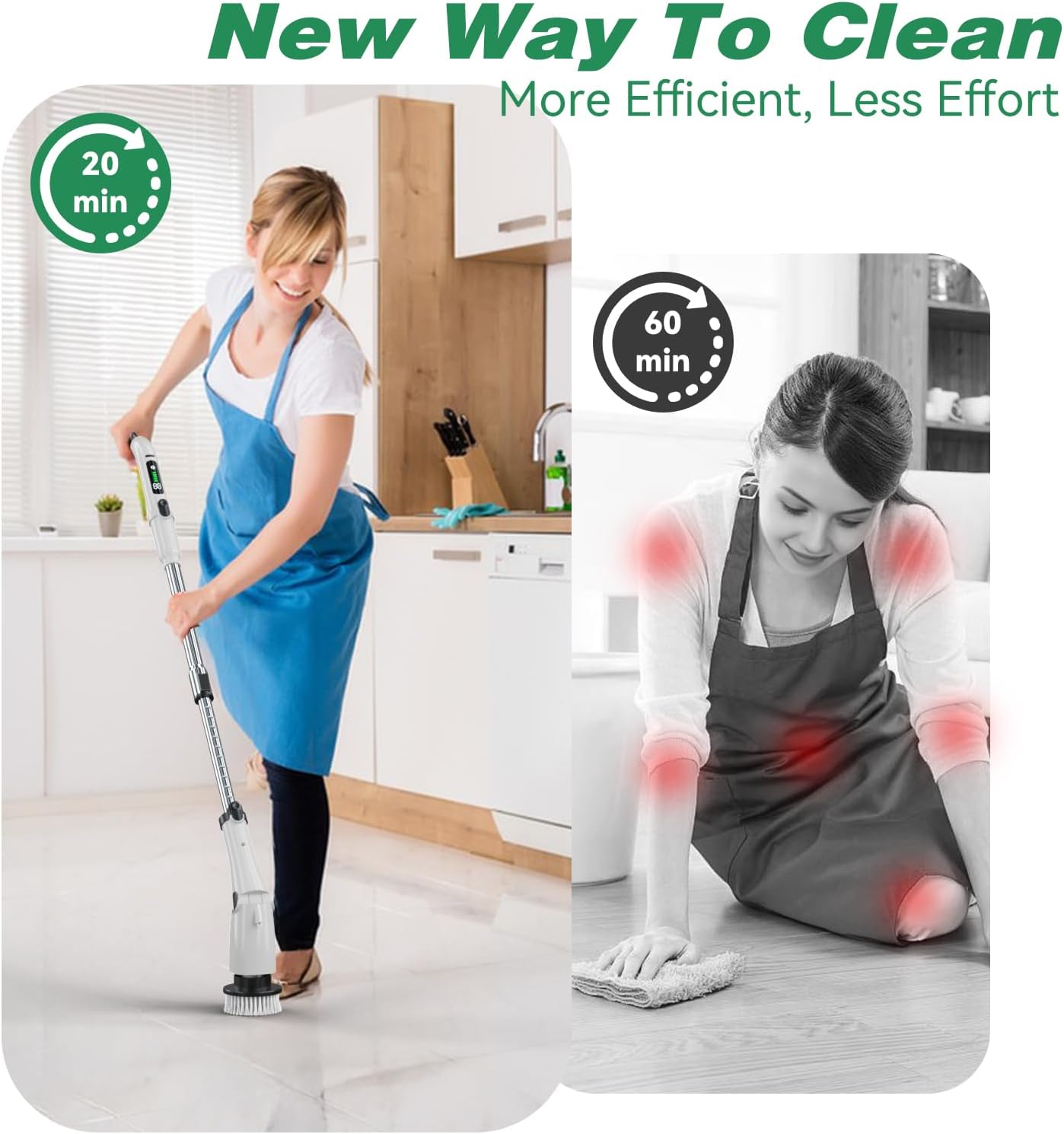 Livem Electric Spin Scrubber with 3 Speed and 7 Replaceable Brushes