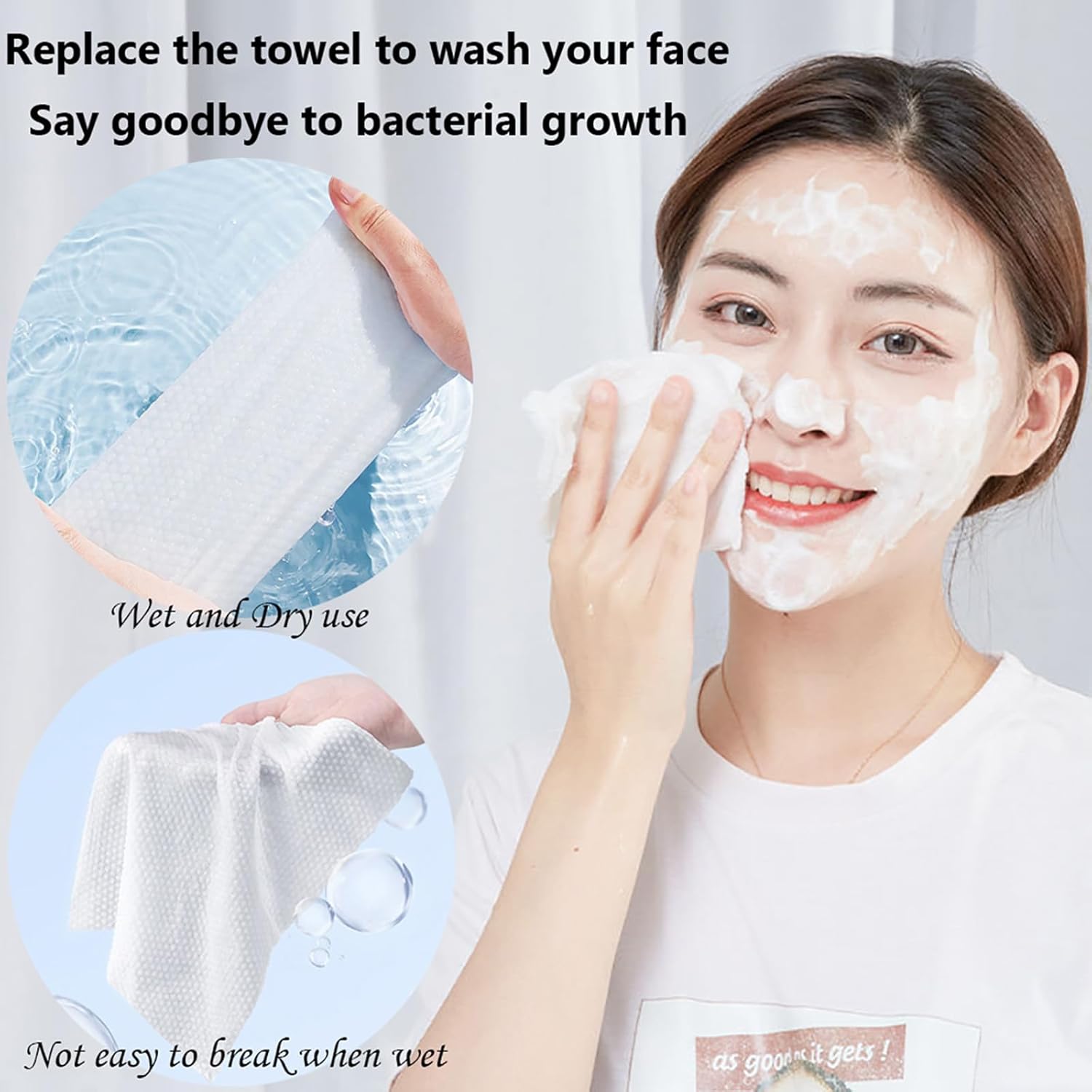 Hsxfl Disposable Face Towel 100 Count 4 Pack