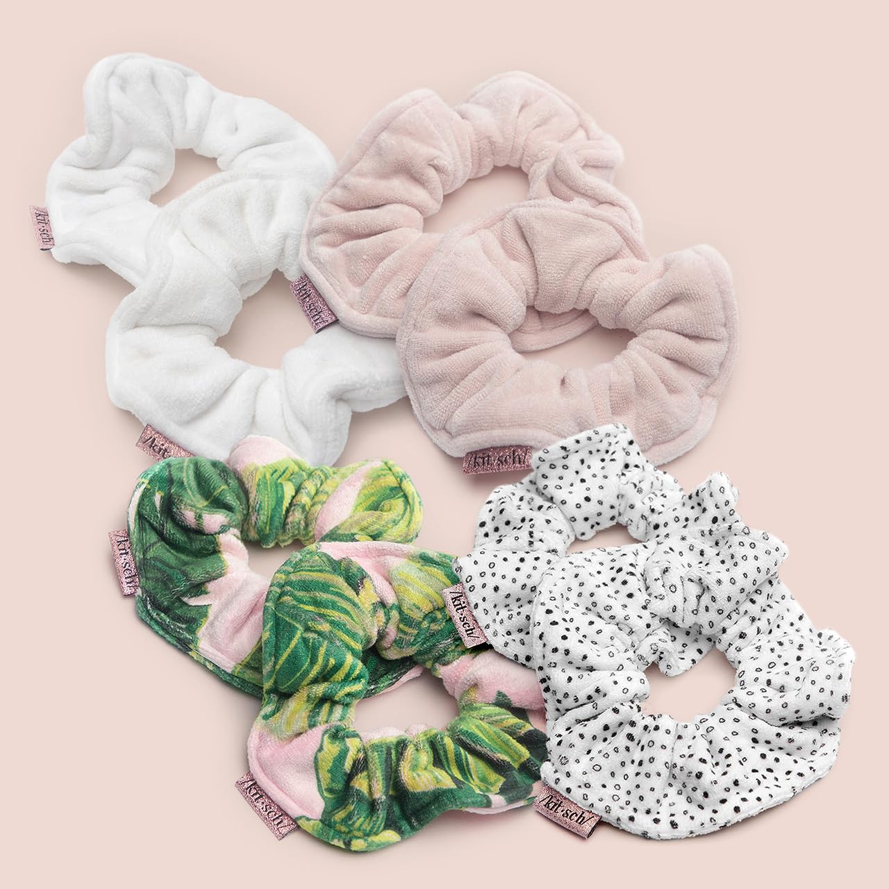 Kitsch Microfiber Hair Towel Scrunchie - 2 pcs - Dot