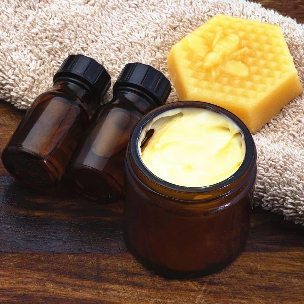 TUZAZO 12 Pack 4 Oz Amber Glass Jars with Leakproof Lids