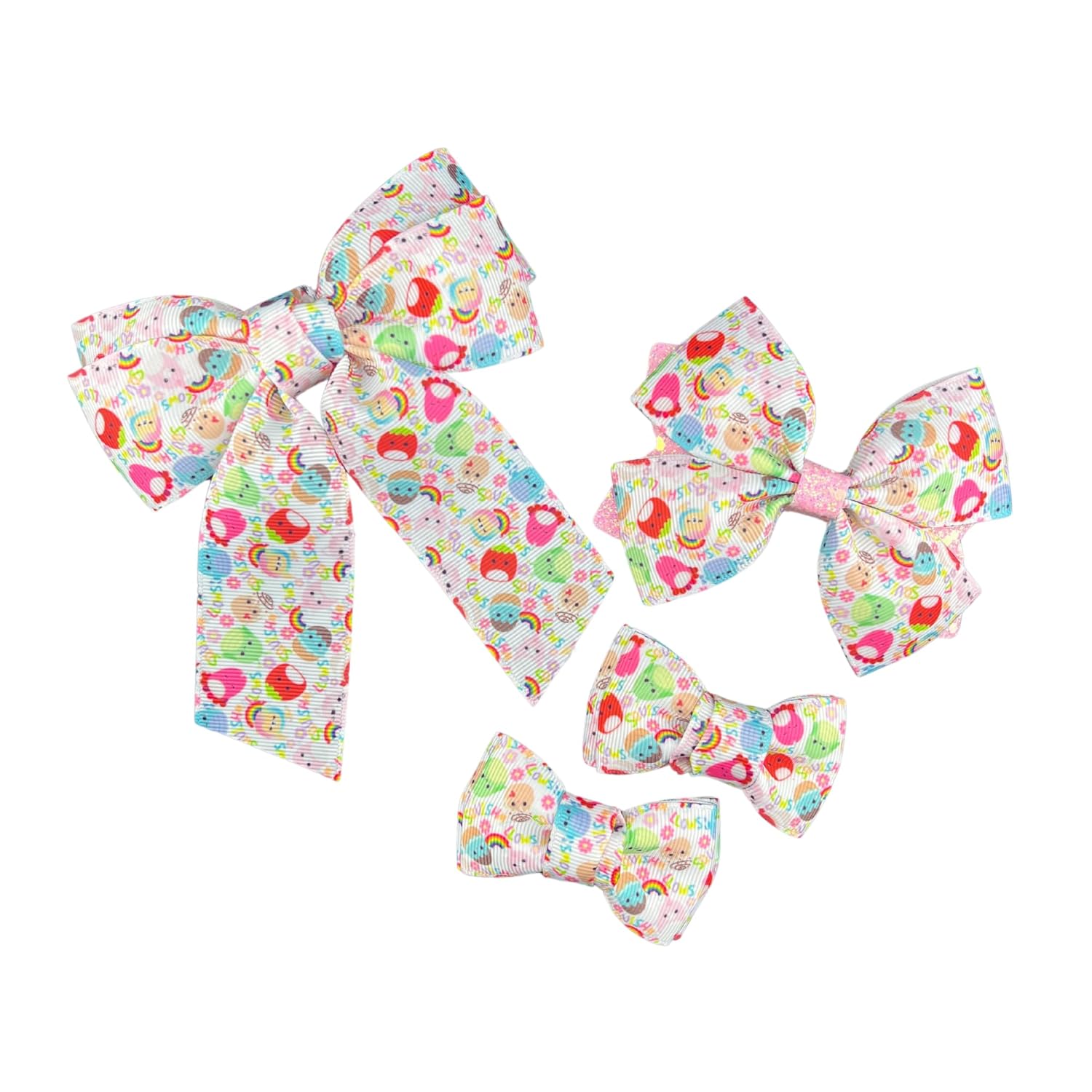 Handmade Soft Toys Hair Bows for Girls 3 PCS Set