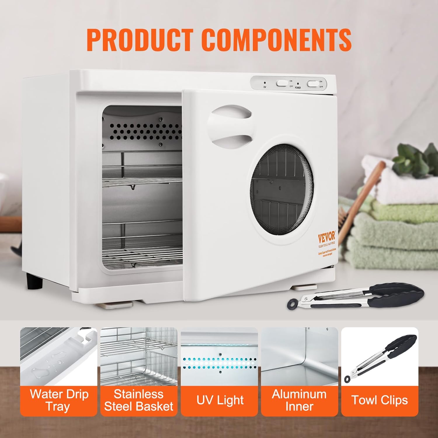 VEVOR 23L Hot Towel Warmer with UV Light