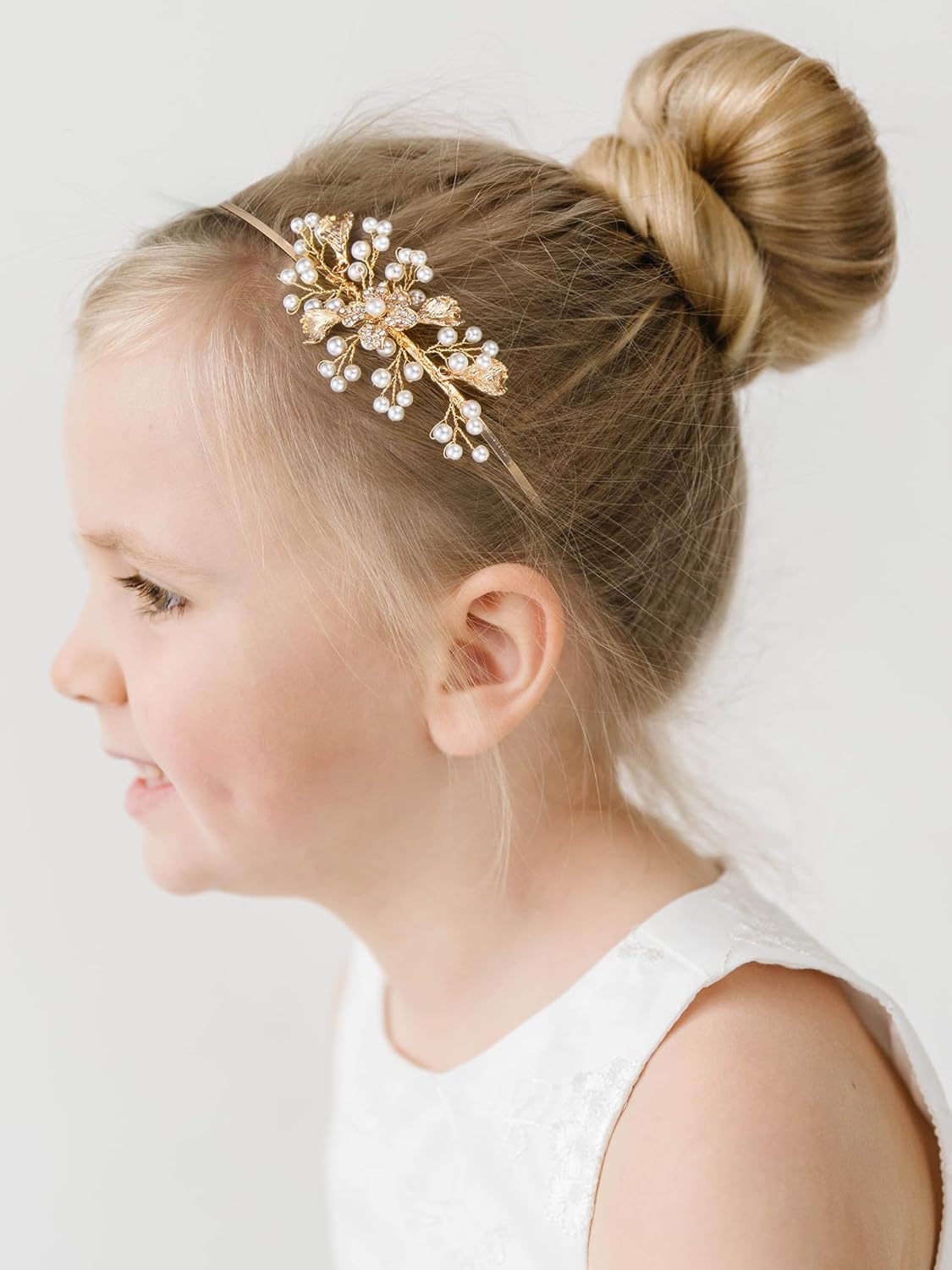 SWEETV Flower Girl Headpiece with Glittering Rhinestones