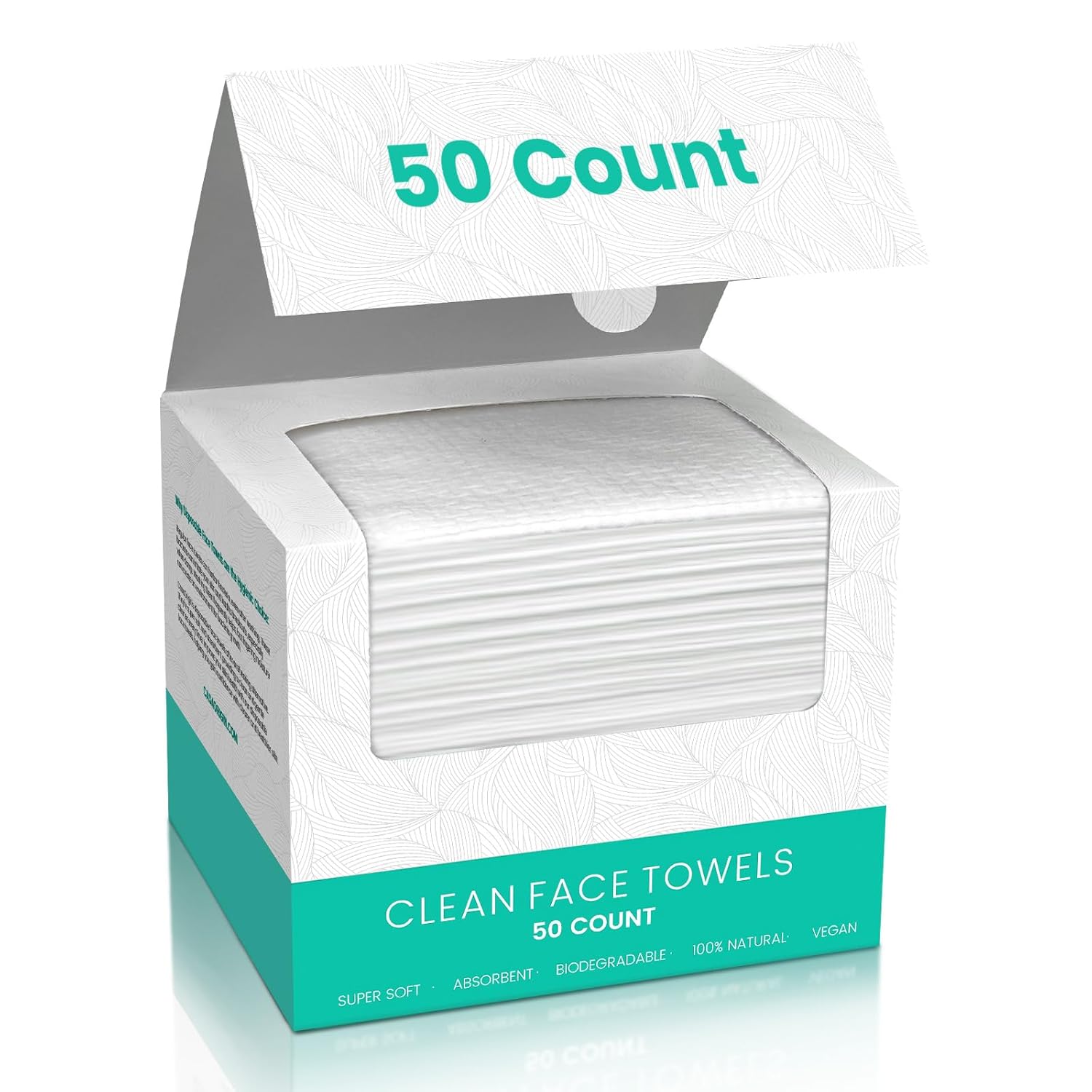 ONLYCARE Biodegradable Face Towels 10 x 12 50 Count