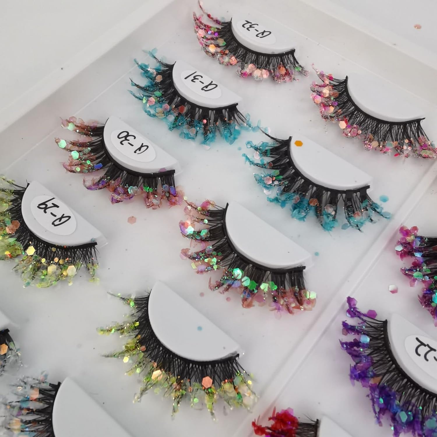 BYVUTE Luminous Q-13 Colorful False Lashes