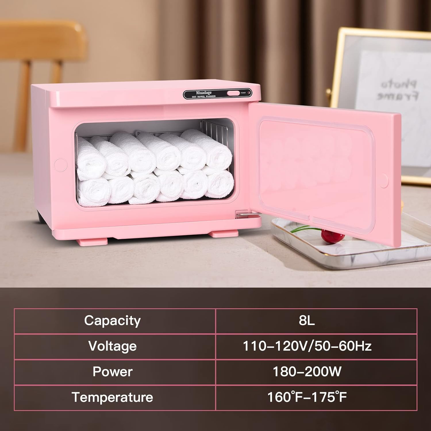 Hot Towel Warmer Cabinet 8L Pink