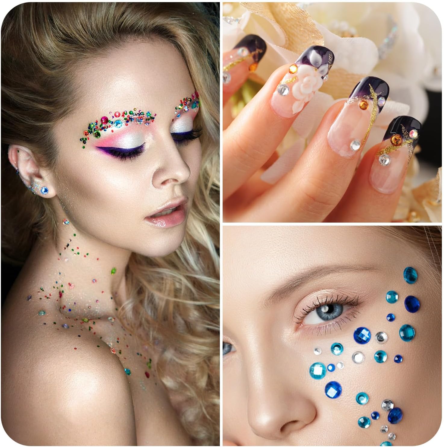 Etercycle Face Gems Self Adhesive for Festivals