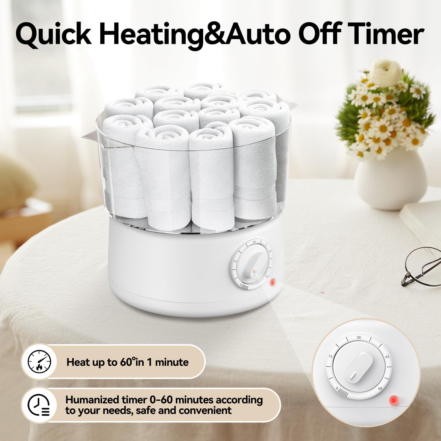 HYTOBP Mini Hot Towel Warmer for Spa and Home