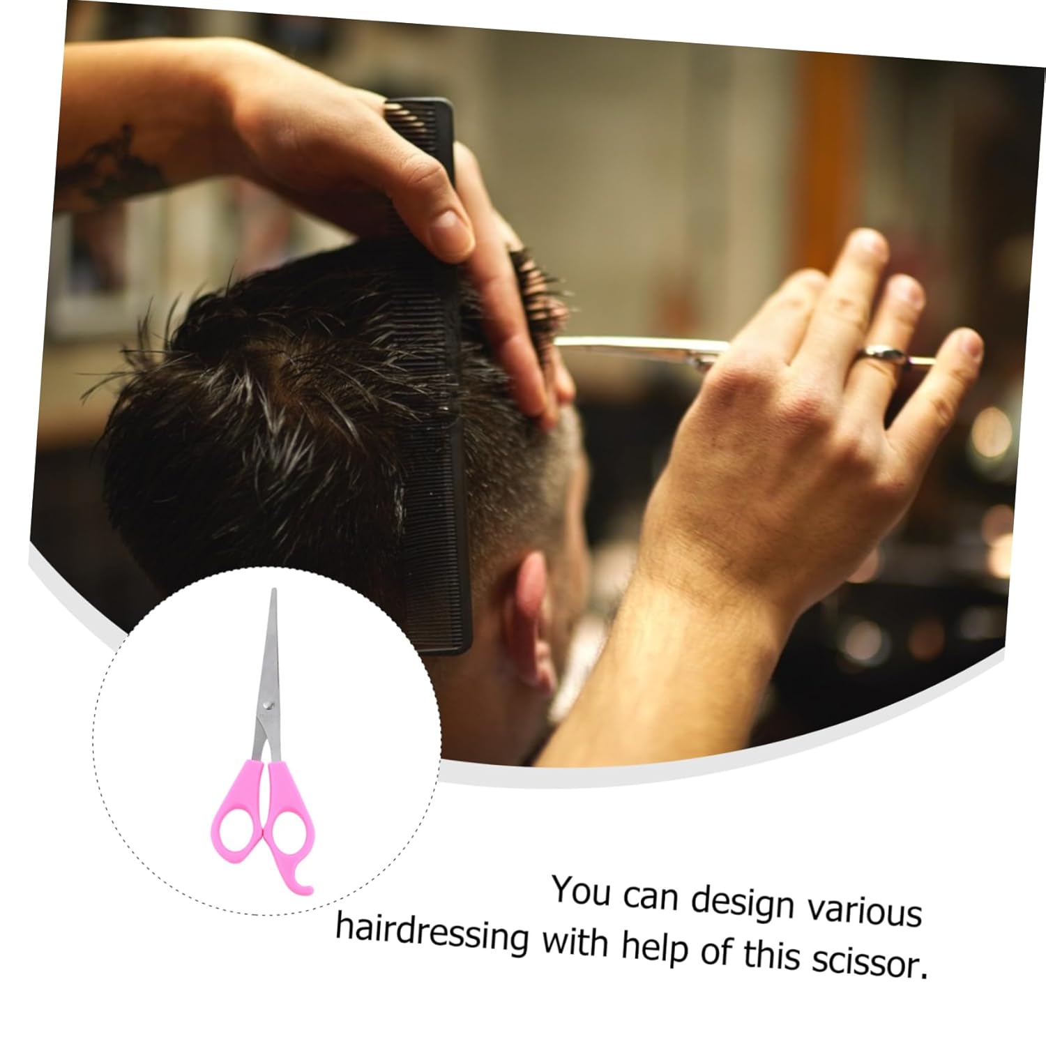Ipetboom 1pc Barber Scissors for Salon Hair Cutting