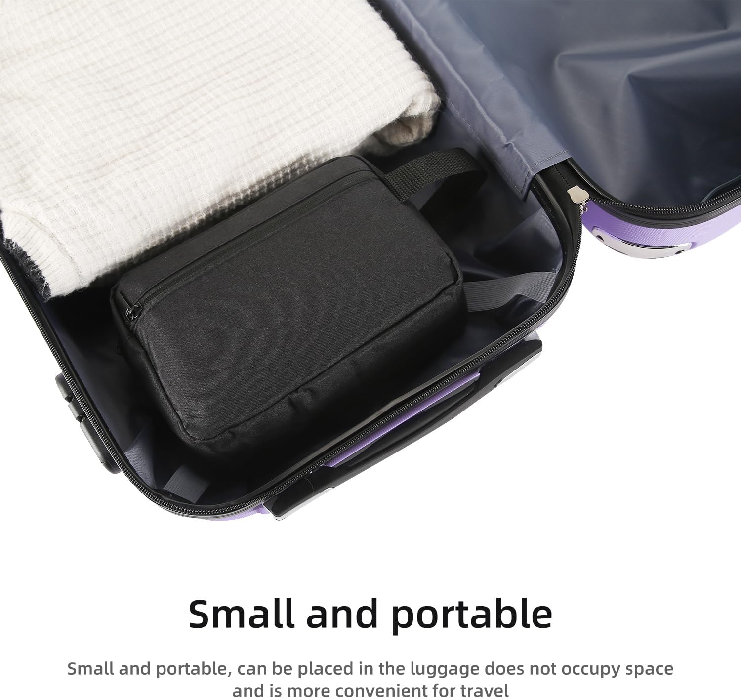 Icramsy Travel Toiletry Bag for Women Men Black