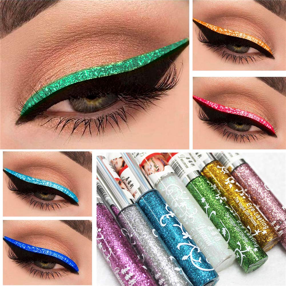 Drasawee Colorful Waterproof Glittering Eyeliner Purple
