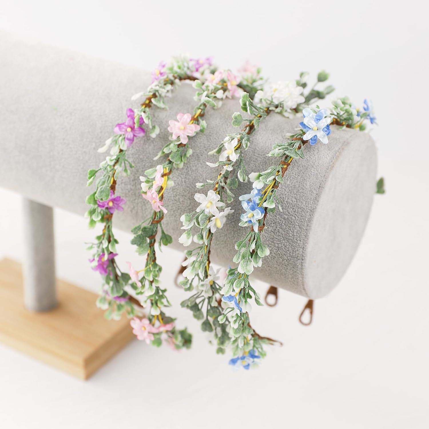 Handmade Pink Flower Crown for Girls Bridal Headband