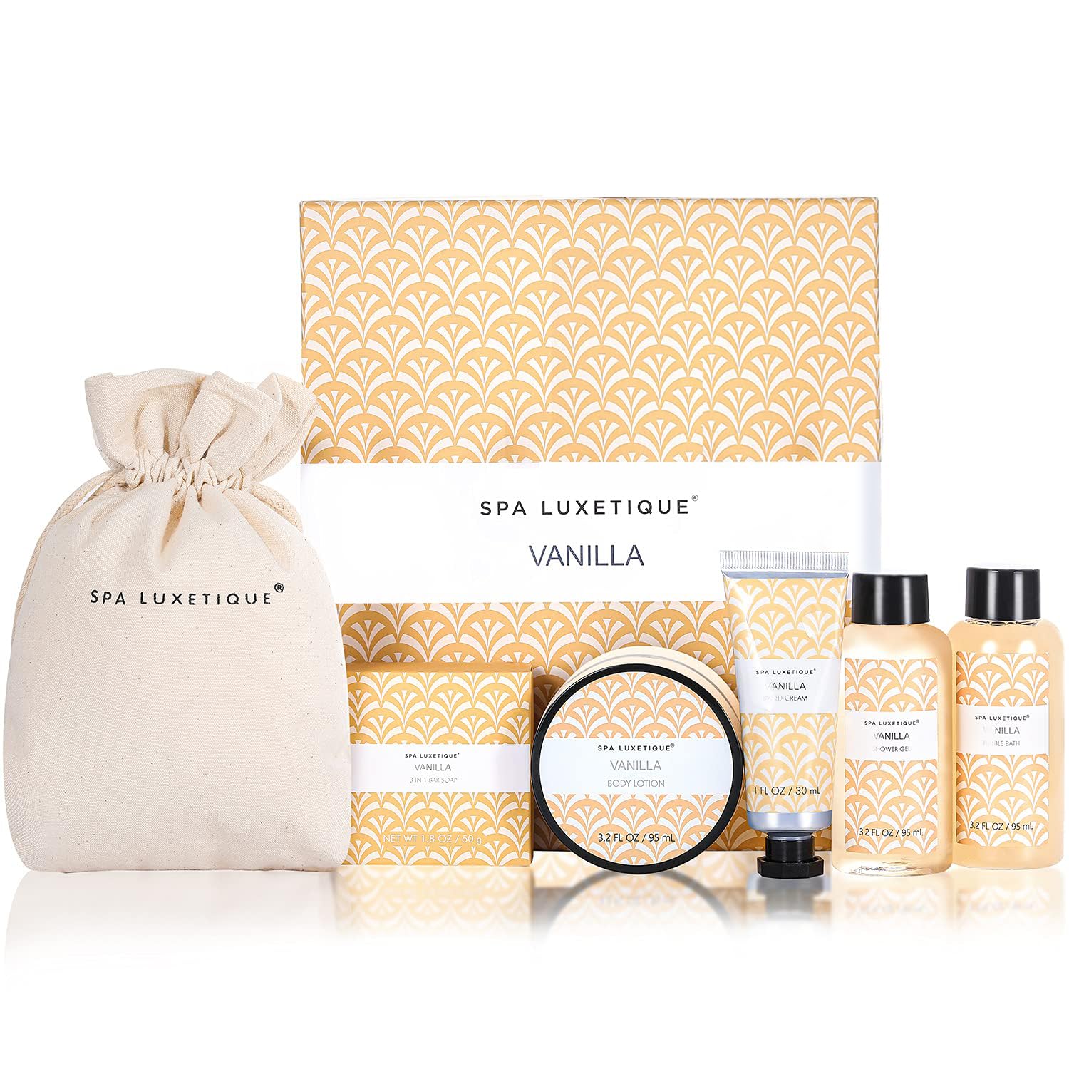Spa Luxetique 6pc Vanilla Bath Set for Women