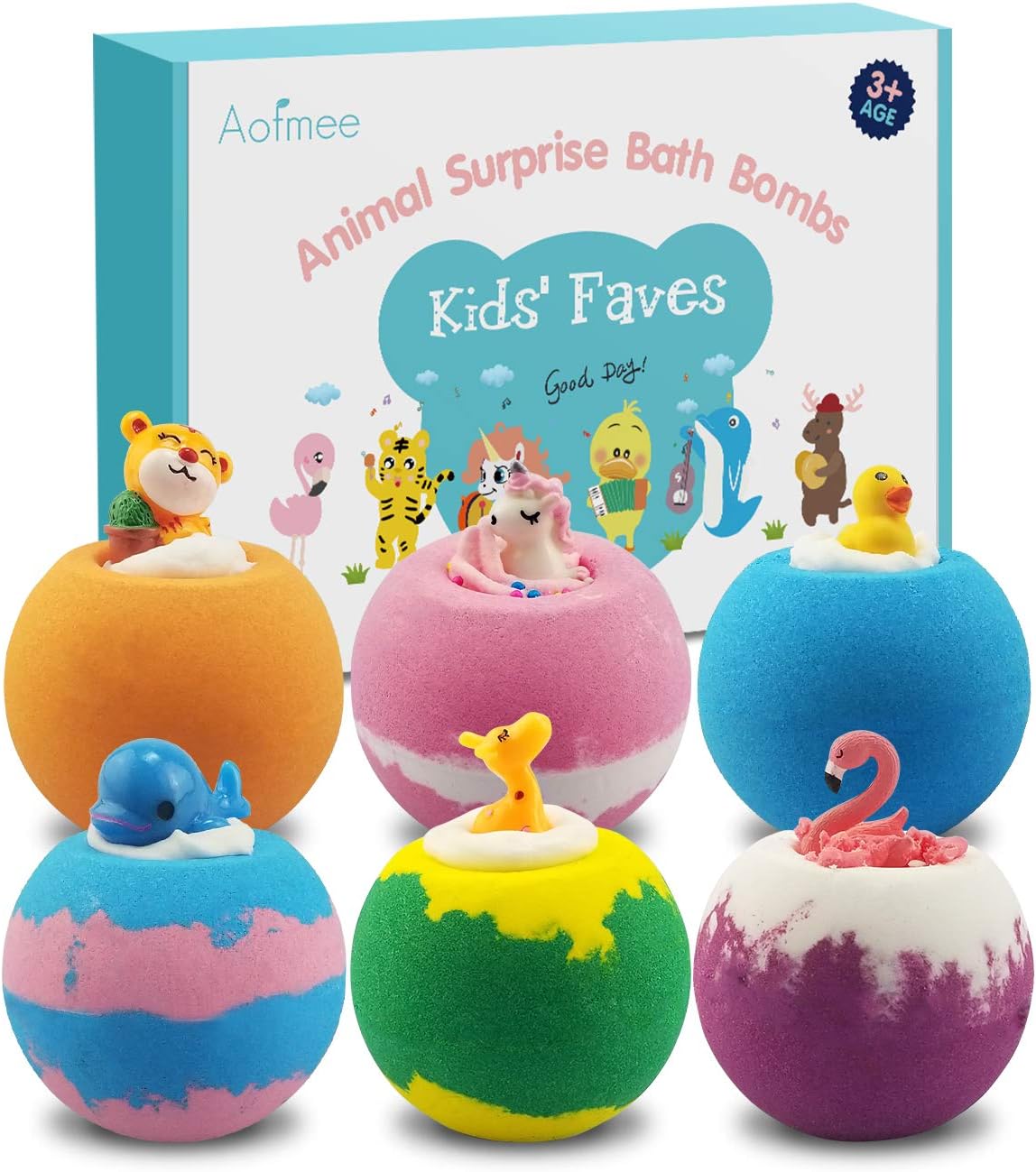 Aofmee Animal Surprise Bath Bombs for Kids 1