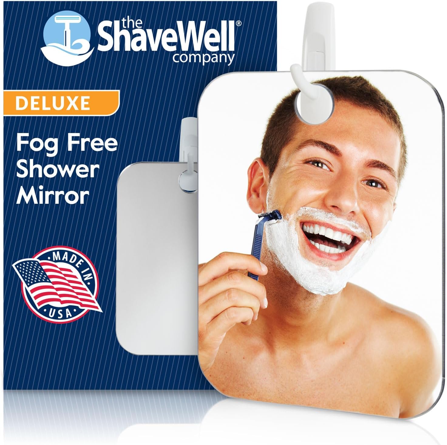 Deluxe Anti-Fog Shaving Mirror with Hook and Handheld Option 1