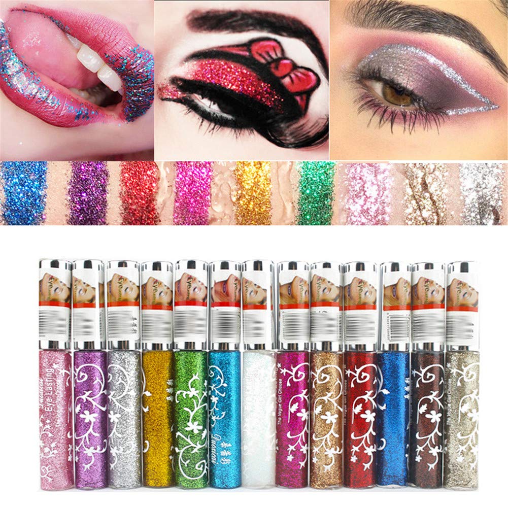 Drasawee Colorful Waterproof Glittering Eyeliner Purple