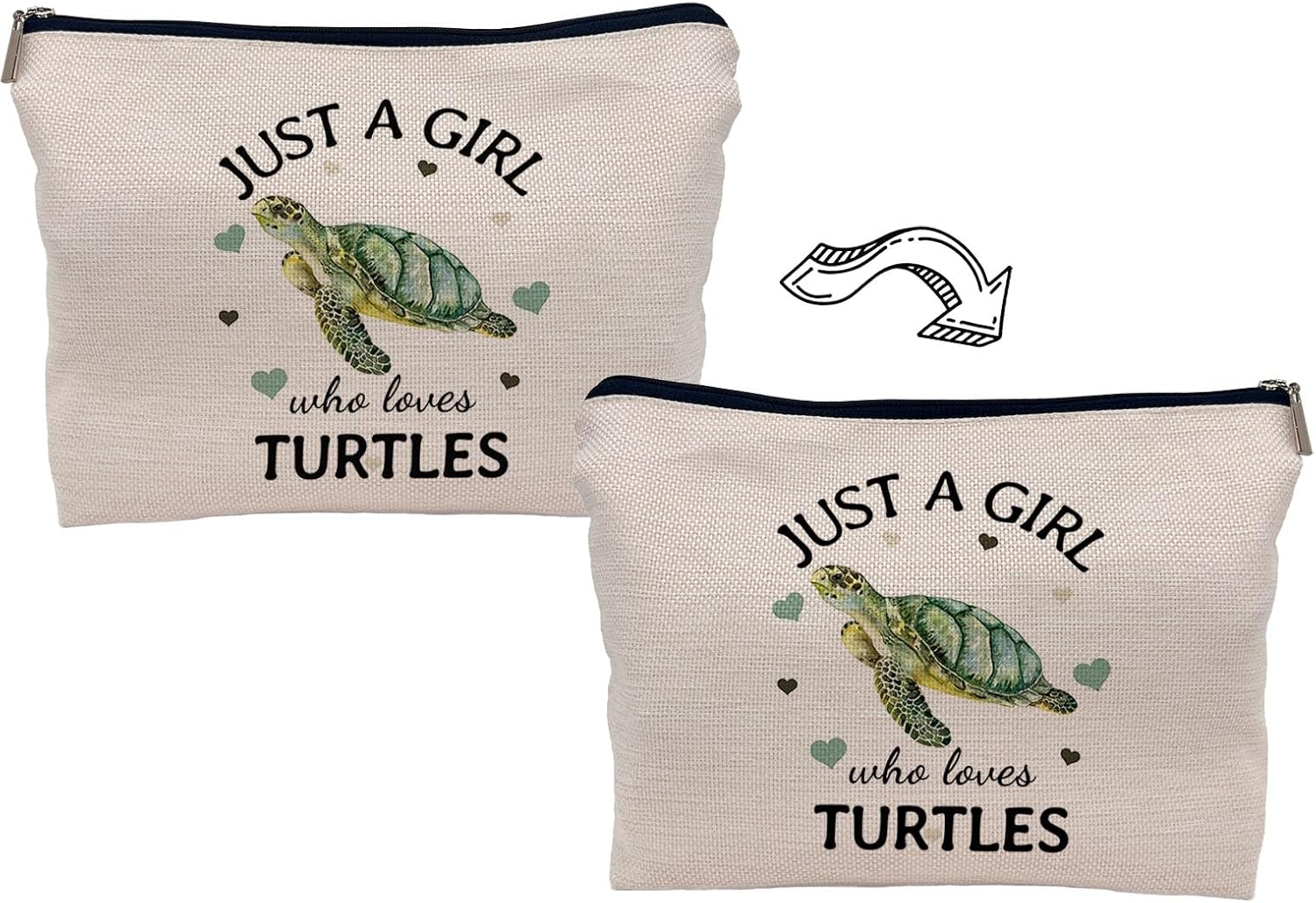 Lacosu Just A Girl Who Loves Turtles Makeup Bag