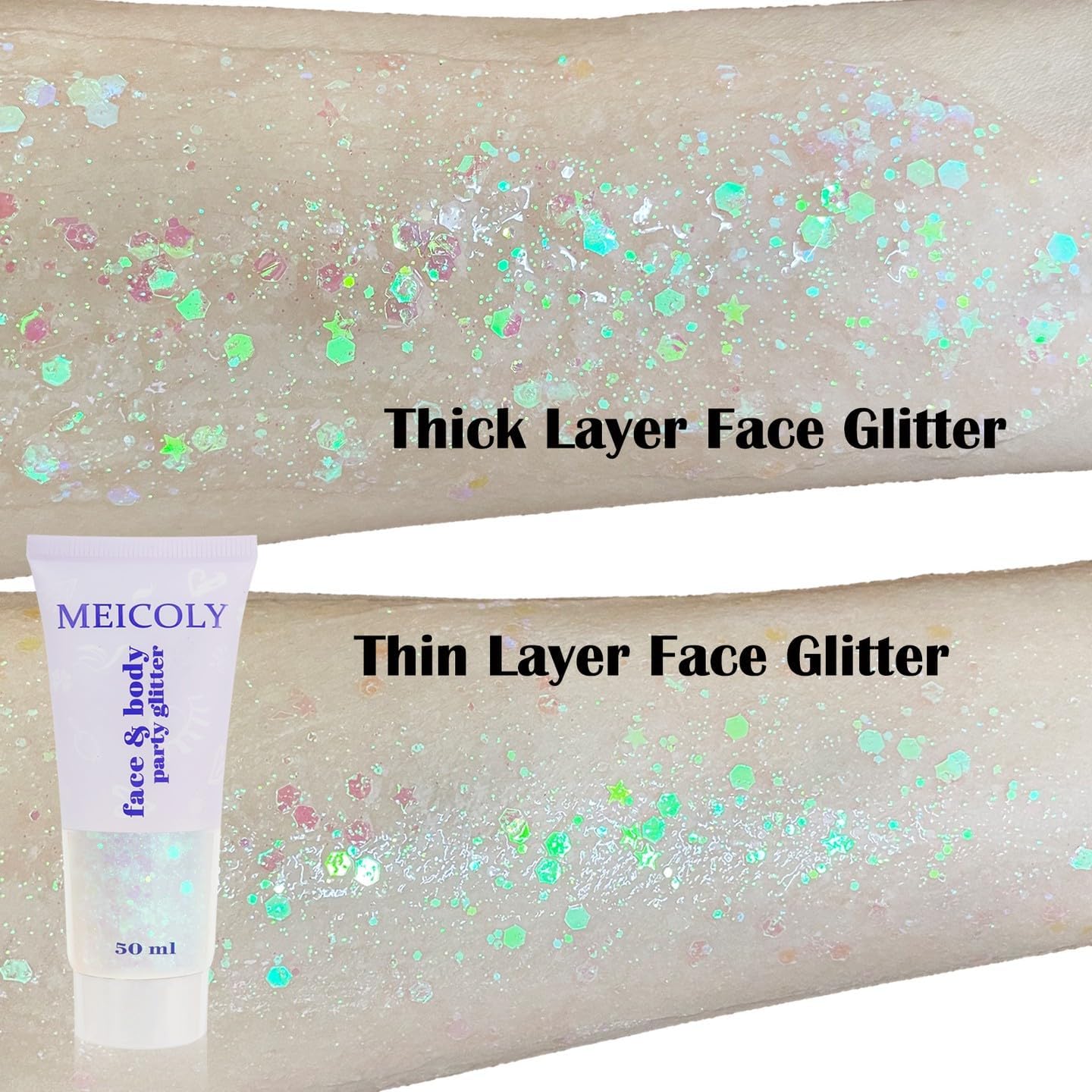 MEICOLY Body Glitter Gel for Kids and Women