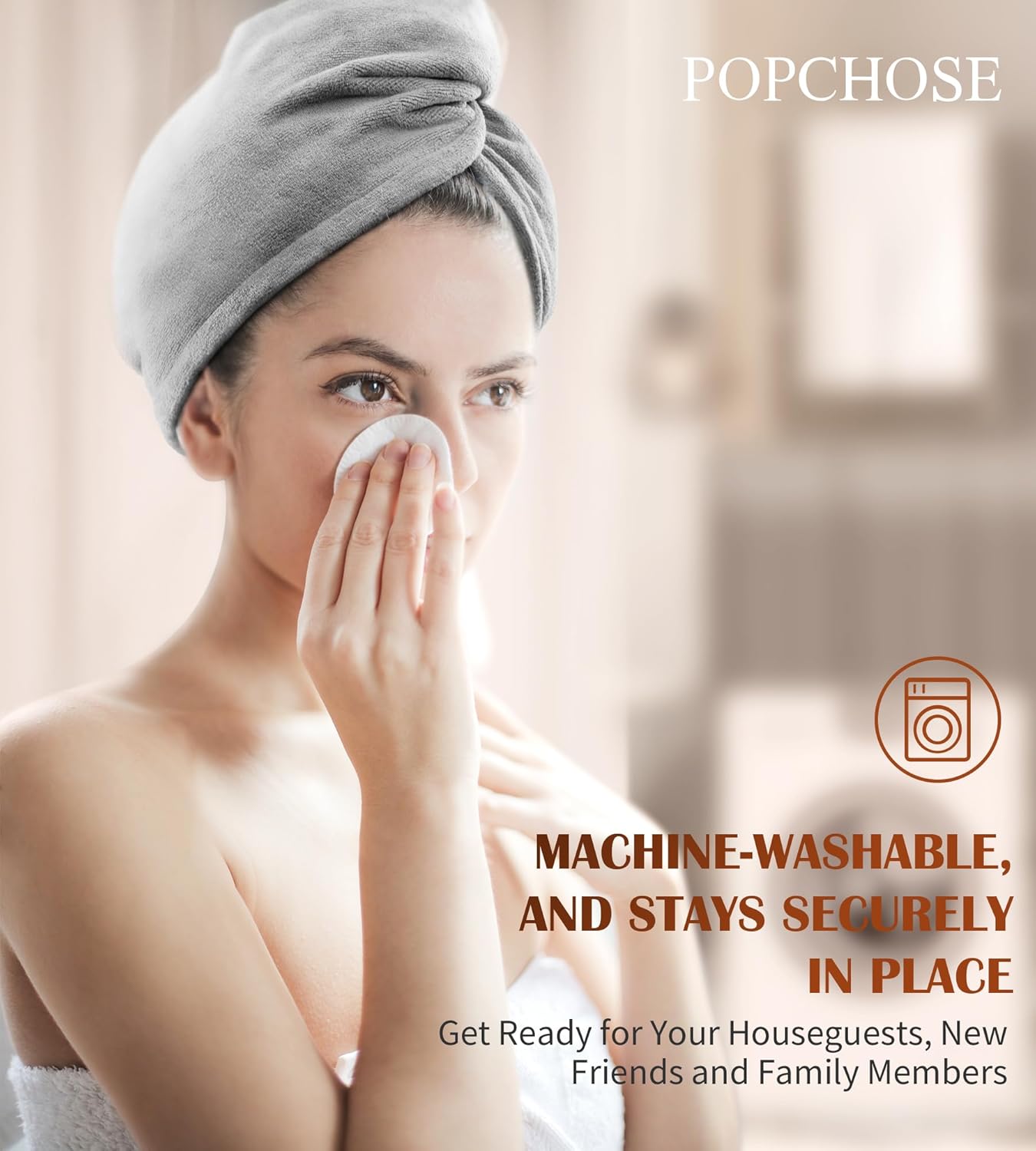POPCHOSE Microfiber Hair Towel Wrap for Women