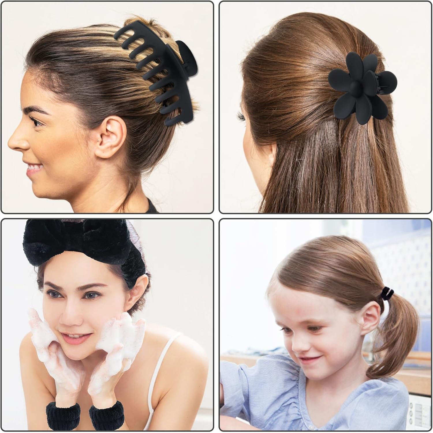 16 Pcs Spa Headband Hair Clips Set for Women