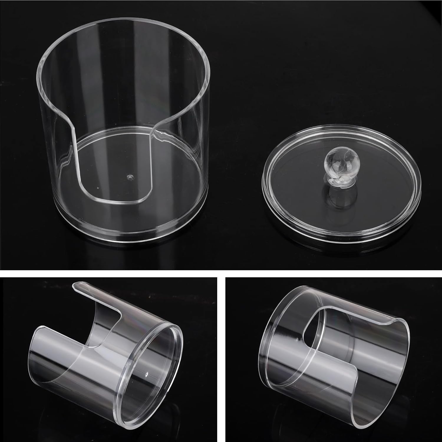 Tbestmax Clear Cotton Pads Holder with Storage