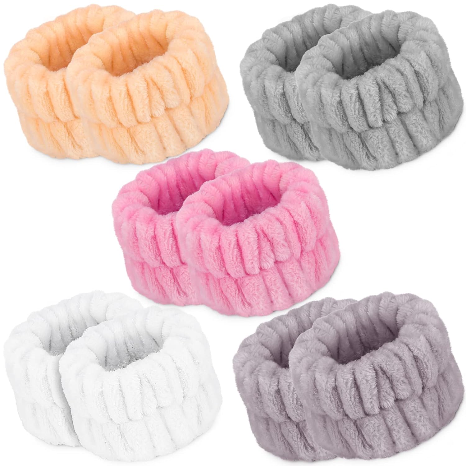 Crosize Womens Wrist Towels 10PCS Microfiber Face Wash Bands