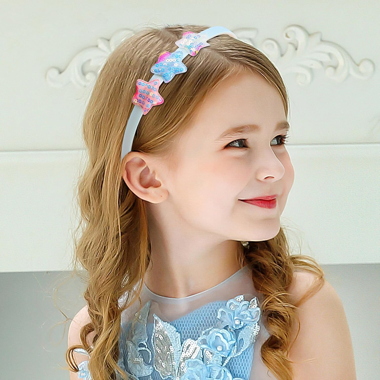 Fishdown Glitter Girls Headbands with Teeth 6 PCS
