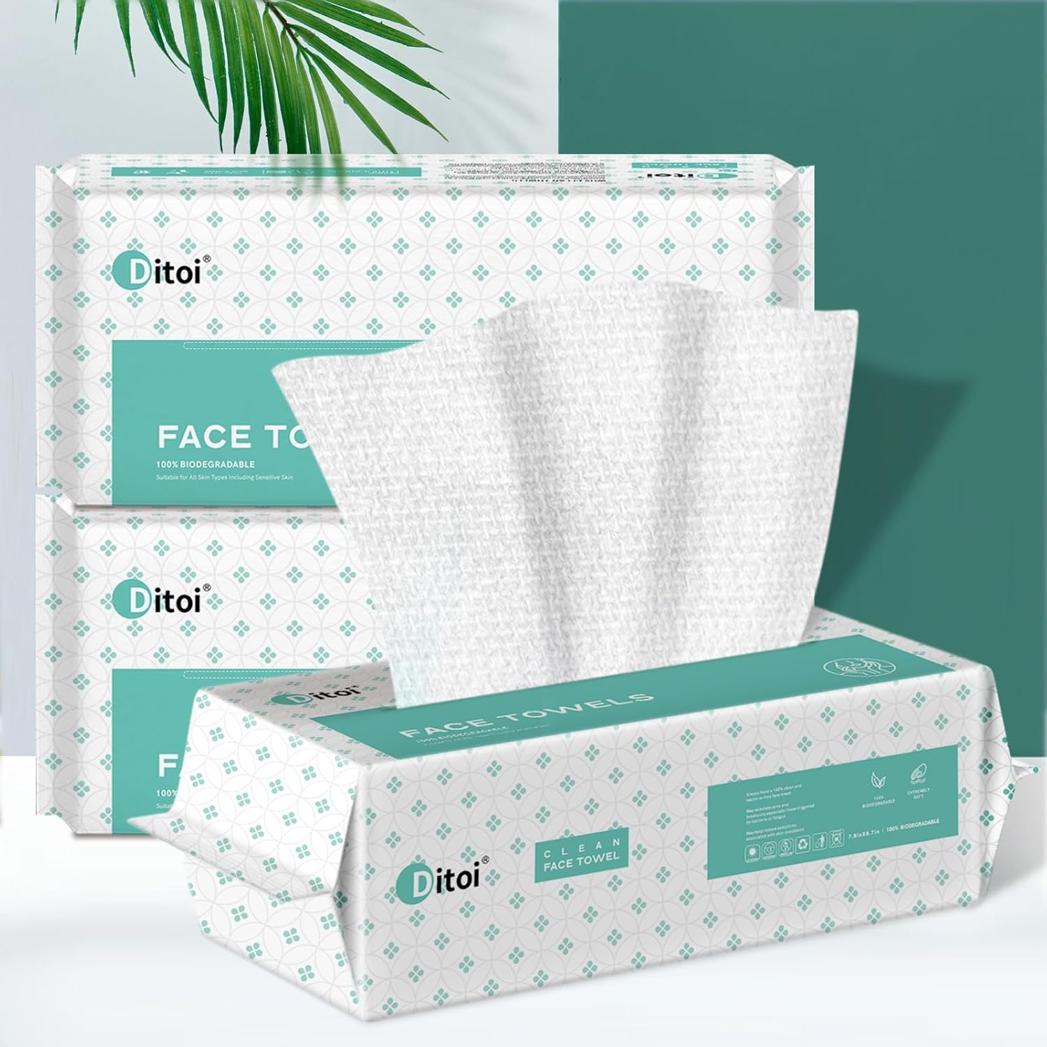 Ditoi Ultra Soft Thick Face Wipes 180 Count Eco-Friendly