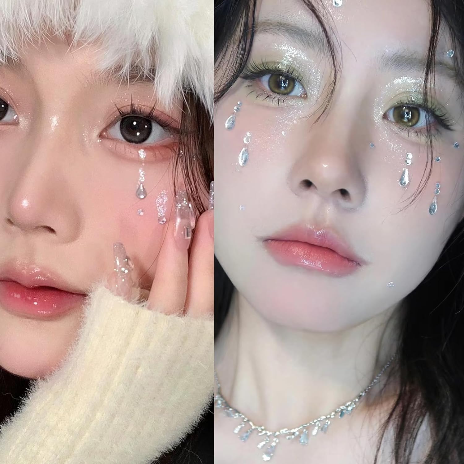 NOOEPC Face Gems - Star Moon Drop Rhinestones for Halloween Makeup 1