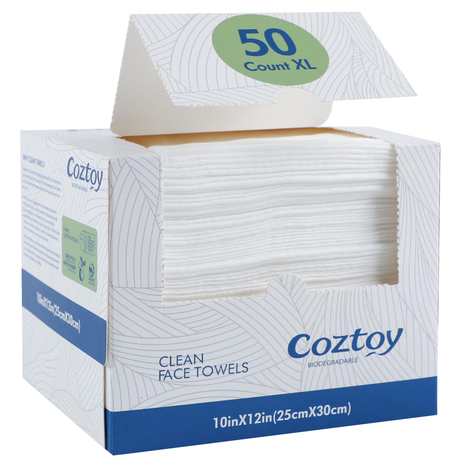 Coztoy Disposable Face Towels 10x12 Inches