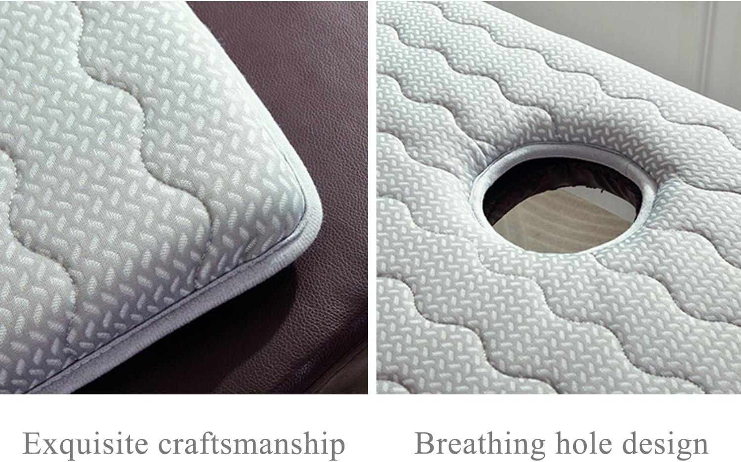 Memory Foam Mattress Topper with Elastic Strap for Massage Bed