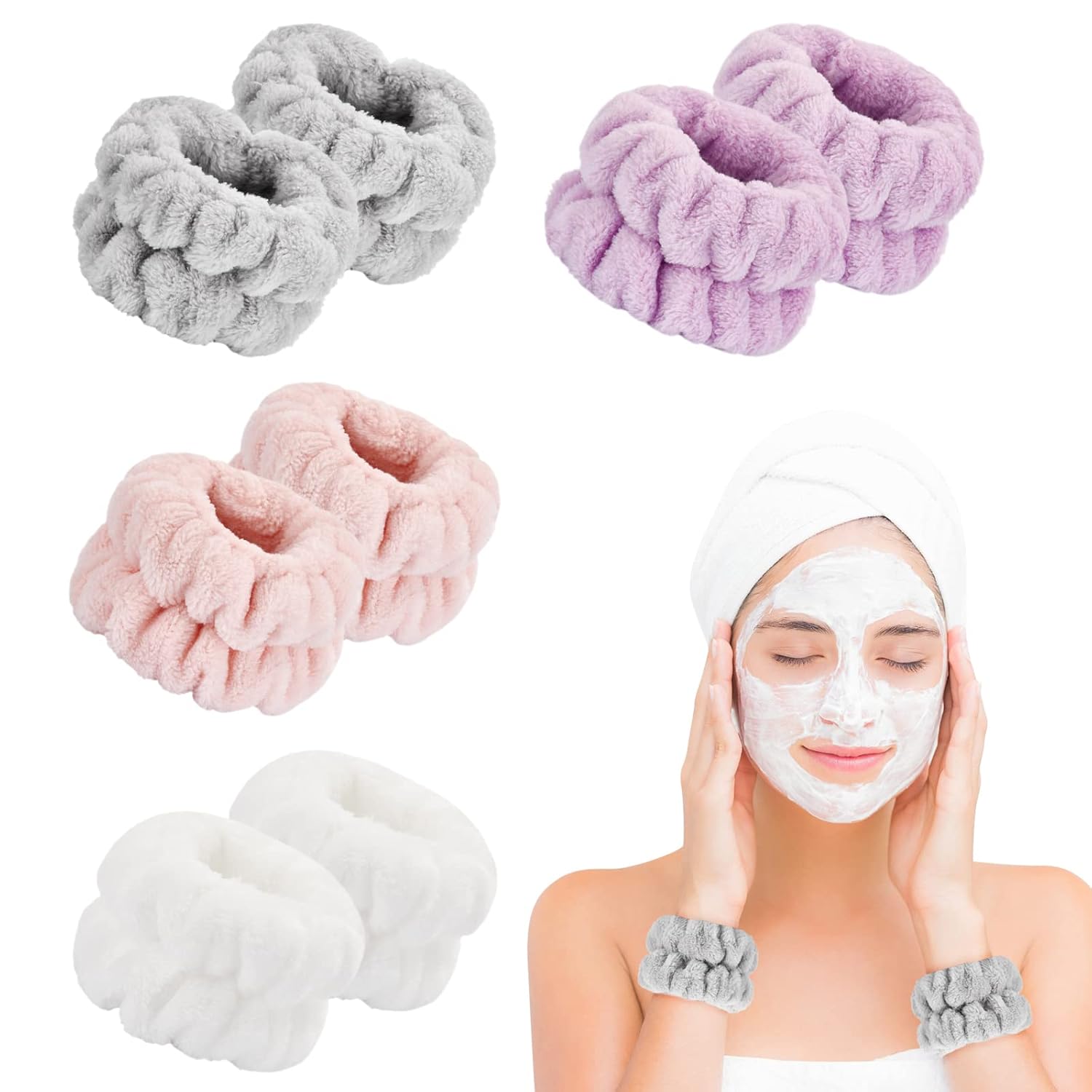 Dorbetar 8 Pcs Wrist Towels for Face Washing 1