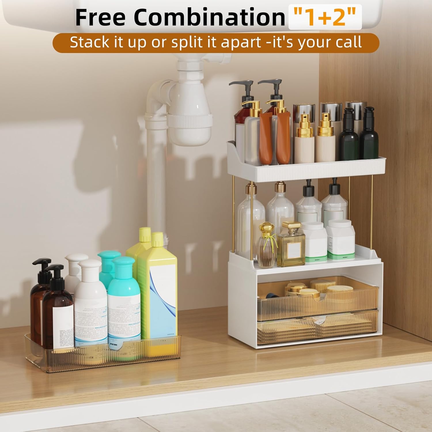 StorBin 3-Drawer Makeup Organizer with 5 Tiers