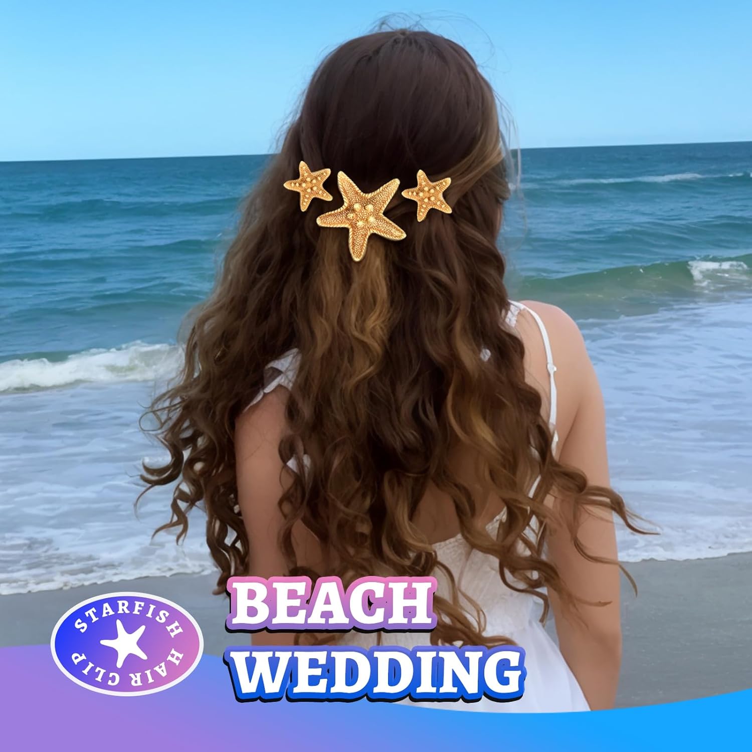 YGDZ Mermaid Hair Clips Set with Glitter Gel