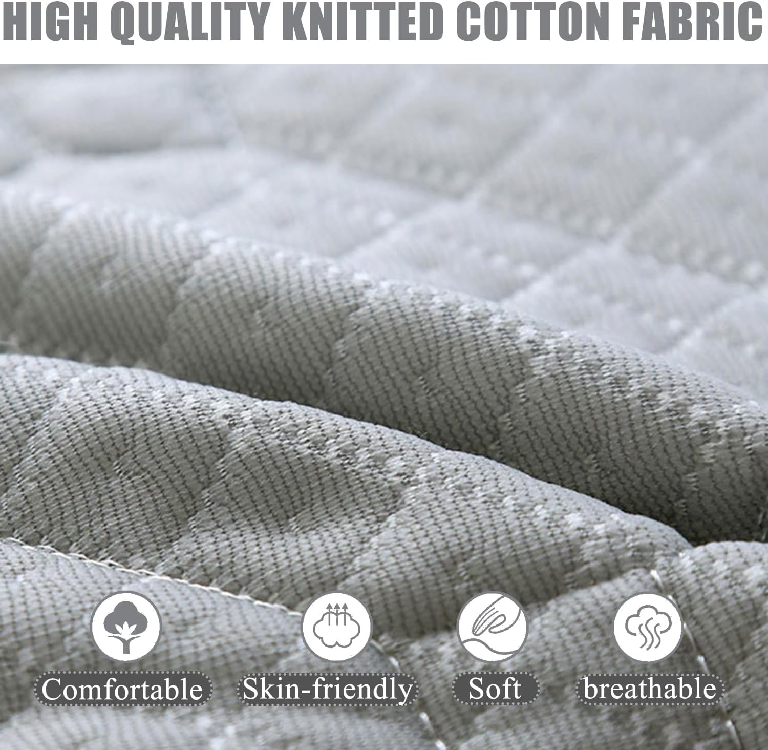 LDLCYCN Massage Mattress Topper with Anti-Slip Design