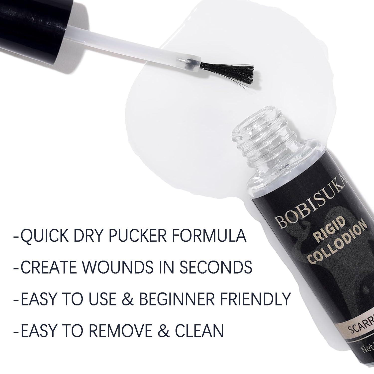 BOBISUKA Rigid Collodion Scar Makeup Kit with Brush Remover