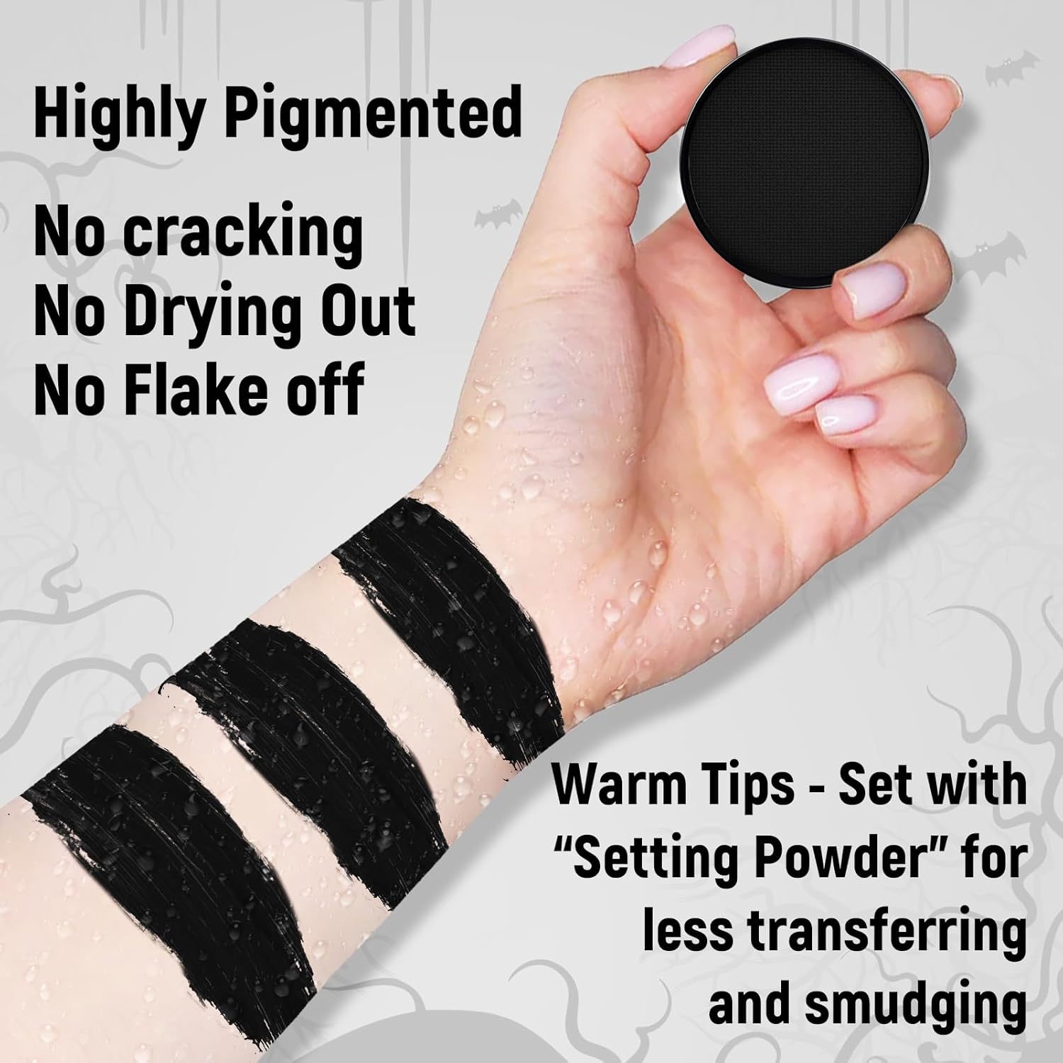 Paezm Black Face Paint Pot - 30g Halloween Makeup