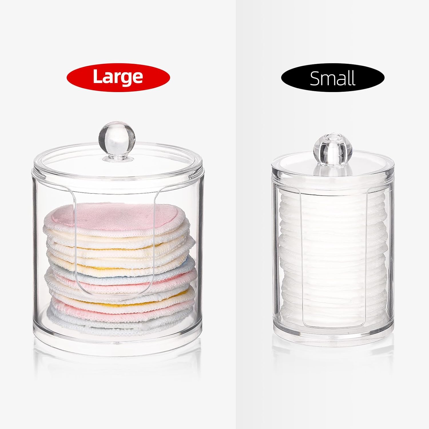 Tbestmax Clear Cotton Pads Holder with Storage