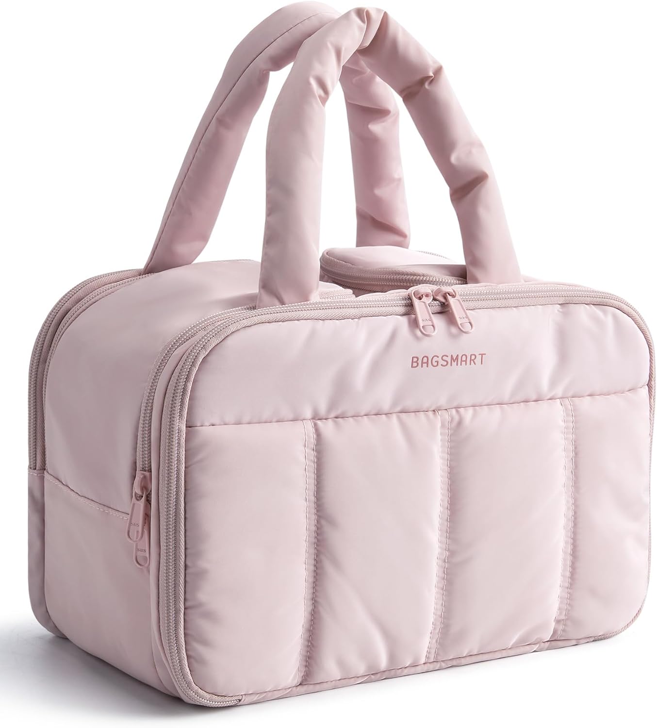 BAGSMART Travel Toiletry Bag with Handle - Pink