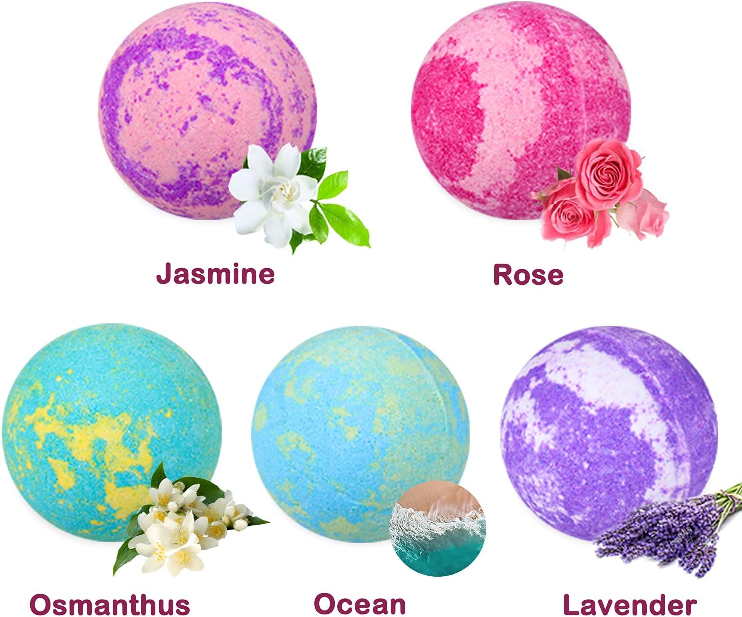 OFUN Bath Bombs Candles Gift Set for Women
