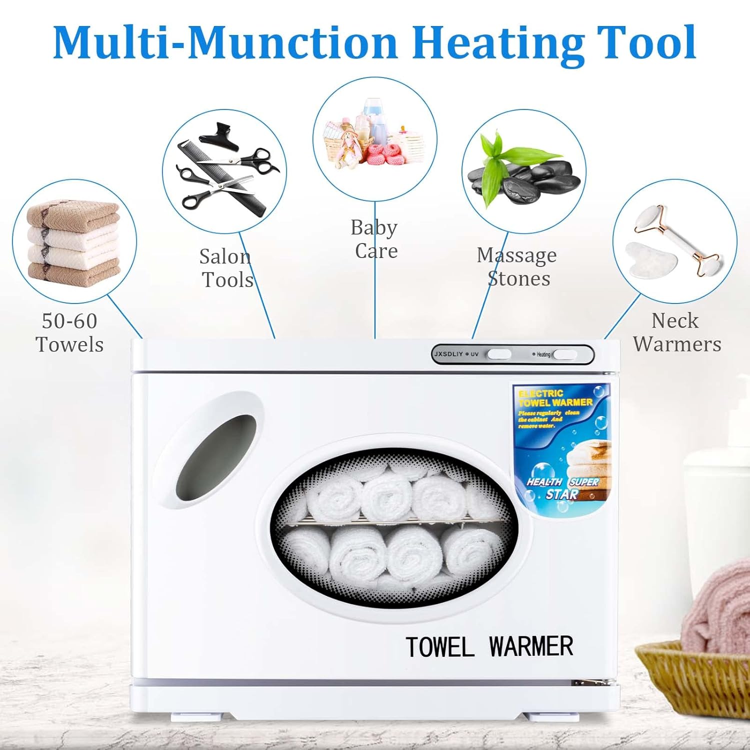Hot Towel Cabinet 23L - Spa Towel Heater with See-Through Window